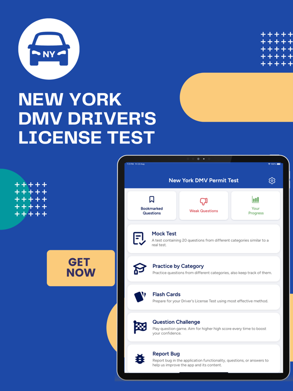 NY DMV Driver's License Test iPad screenshot 1 - Education app