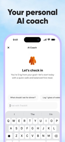 TrackAI: AI Calorie Coach iPhone screenshot
