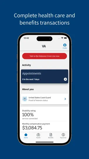 VA: Health And Benefits iPhone Screenshot 1