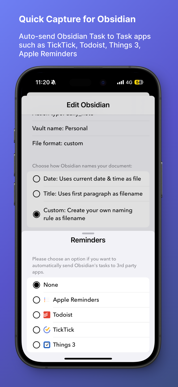 Quick Capture for Obsidian