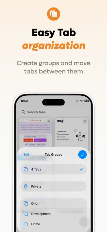 Orion Browser by Kagi screenshot 6 of 9