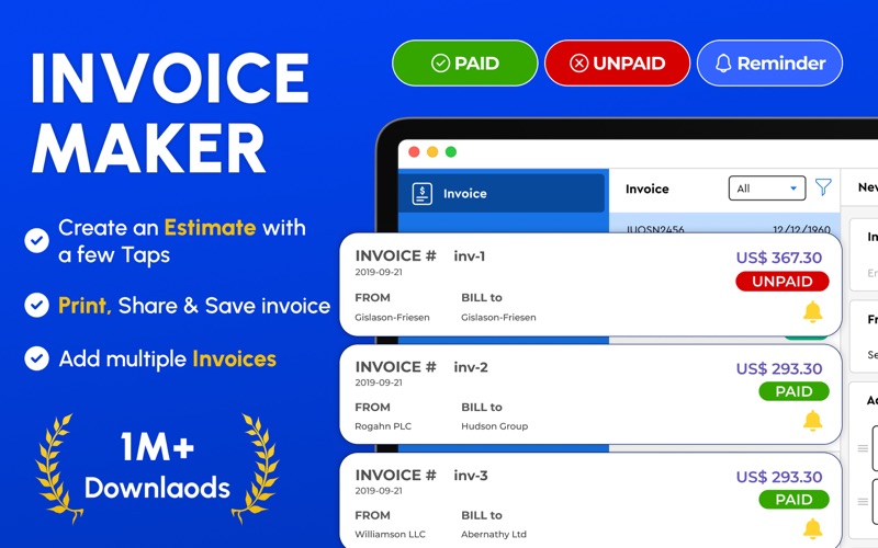 Invoice Maker: Simple Estimate Screenshot 1 of 5