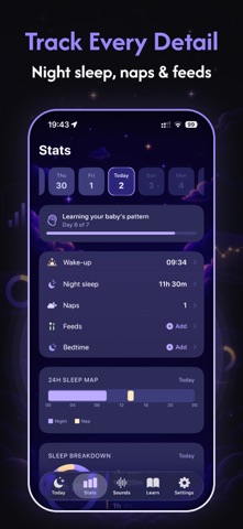 Baby Nap Tracker: Hushed Sleep iPhone screenshot