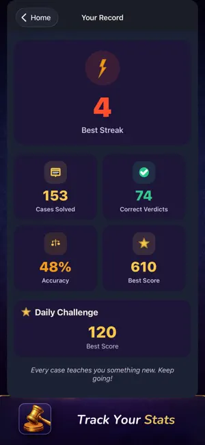 LifePop stats and progress screen