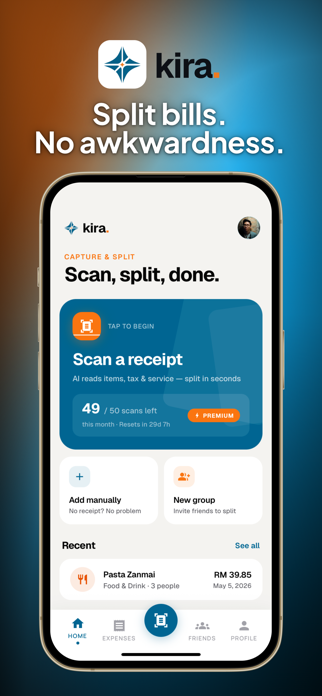 Kira: Scan & Split Receipts Screenshot 1 of 10