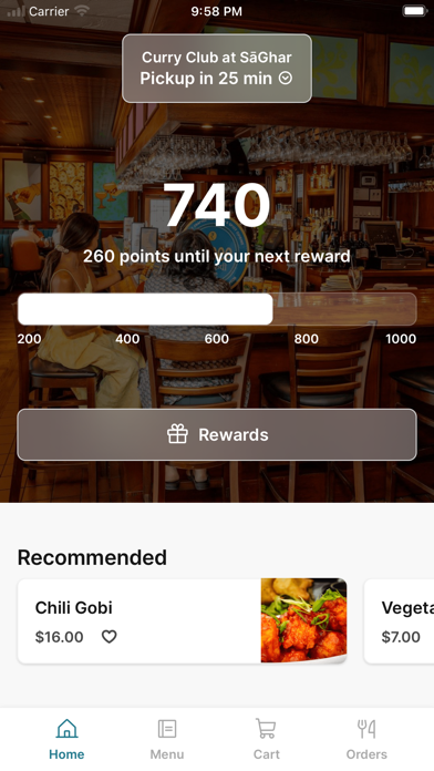 Curry Club To Go iPhone screenshot 1 - Food & Drink app