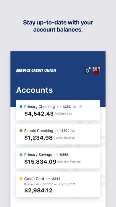 Screenshot #2 pour Service CU Mobile Banking