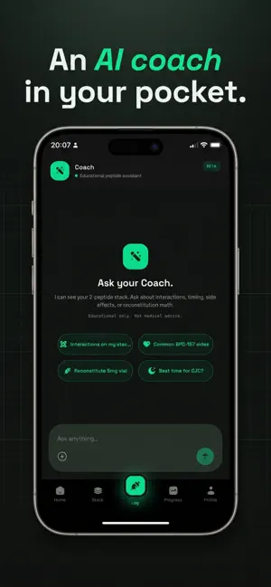Peptido: AI Peptide Tracker screenshot 2