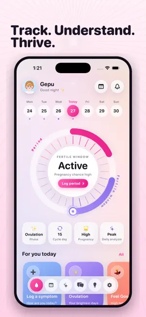 Gepu: Period & Cycle Tracker screenshot 1
