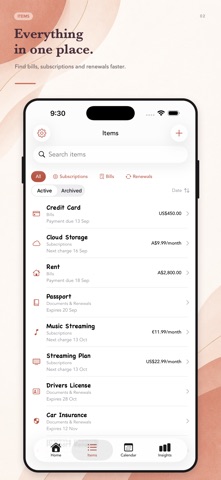 Lumori: Bills & Subscriptions screenshot 2