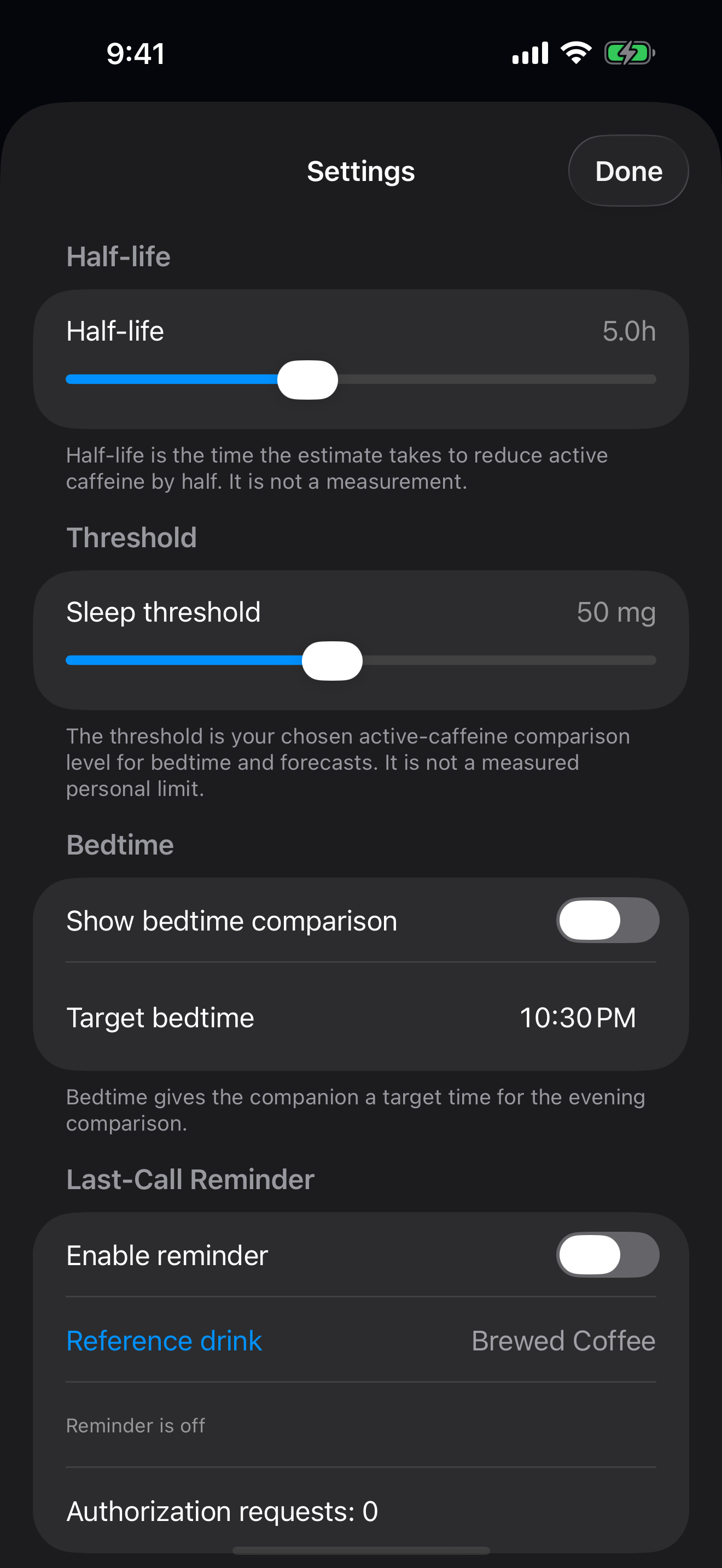 Caffeine Sleep Planner screenshot 10