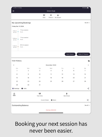 Omni Club iPad screenshot