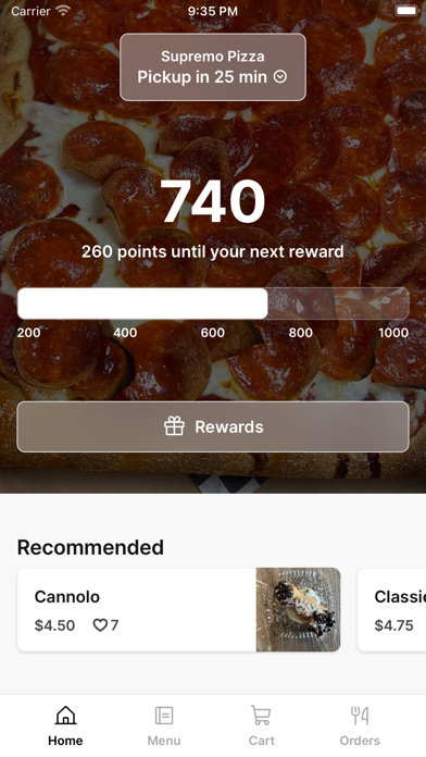 Supremo Pizza Authentico iPhone screenshot 1 - Food & Drink app