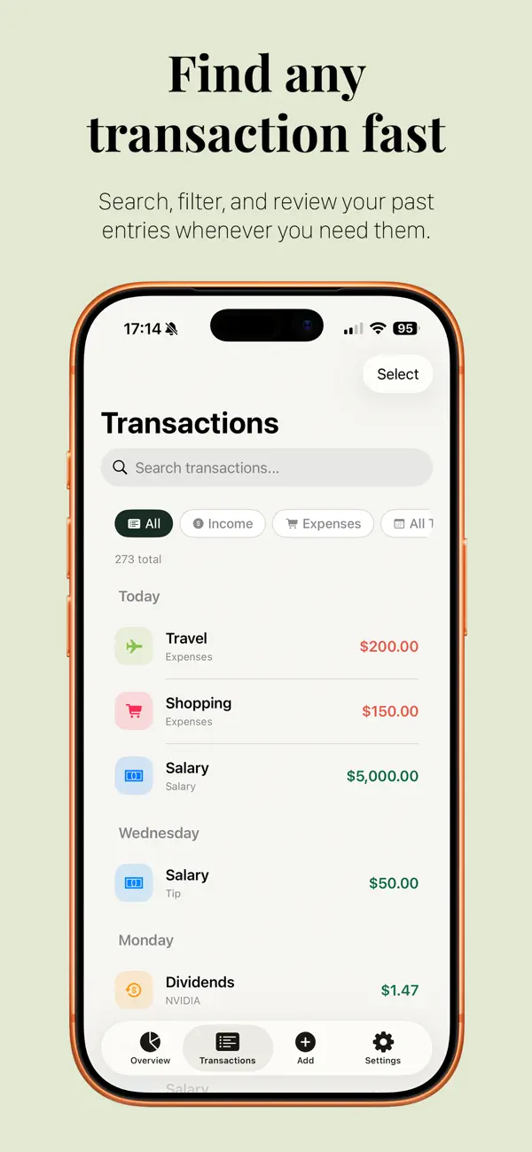 Screenshot #2 pour Cash Count - Budget Tracker
