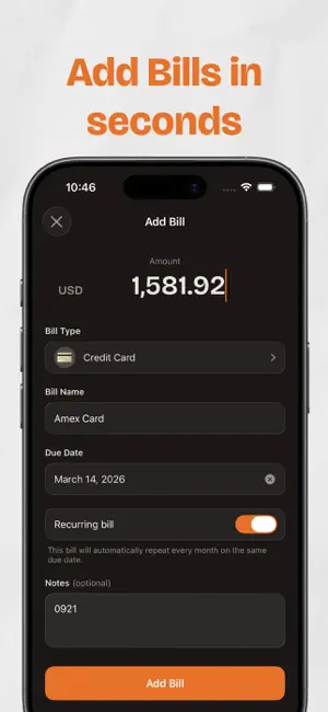 Slate — Bill & Expense Tracker screenshot 3