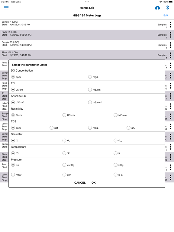 Hanna Lab iPad screenshot 4 - Utilities app