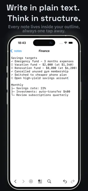 Structured Outliner screenshot 2