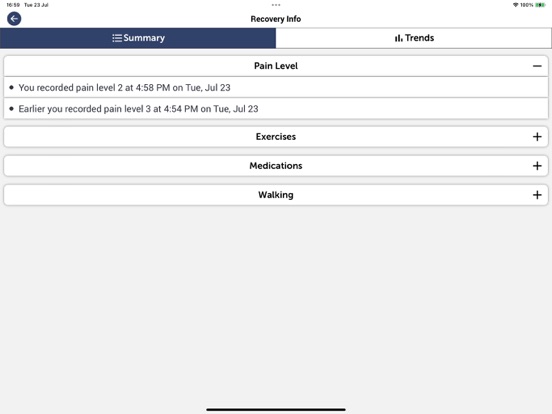 Recupe iPad screenshot 6 - Medical app