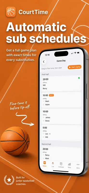 CourtTime: Basketball Subs screenshot 2 of 7