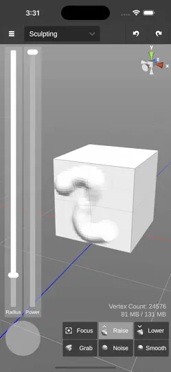 Capture d'écran de 3D Modeling: ArtiMesh sur iPhone 4