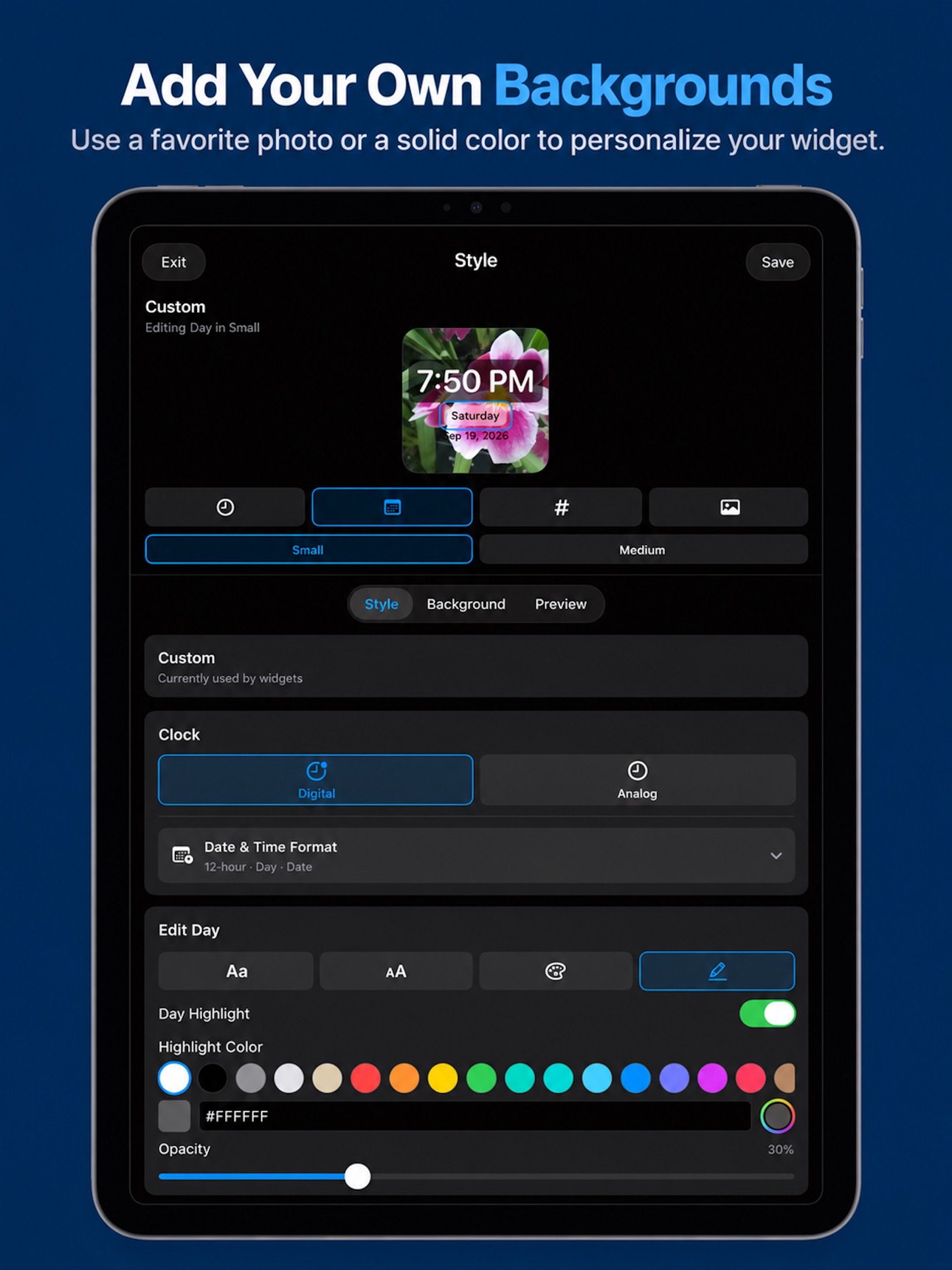 Screenshot 8 of Custom Clock Widget
