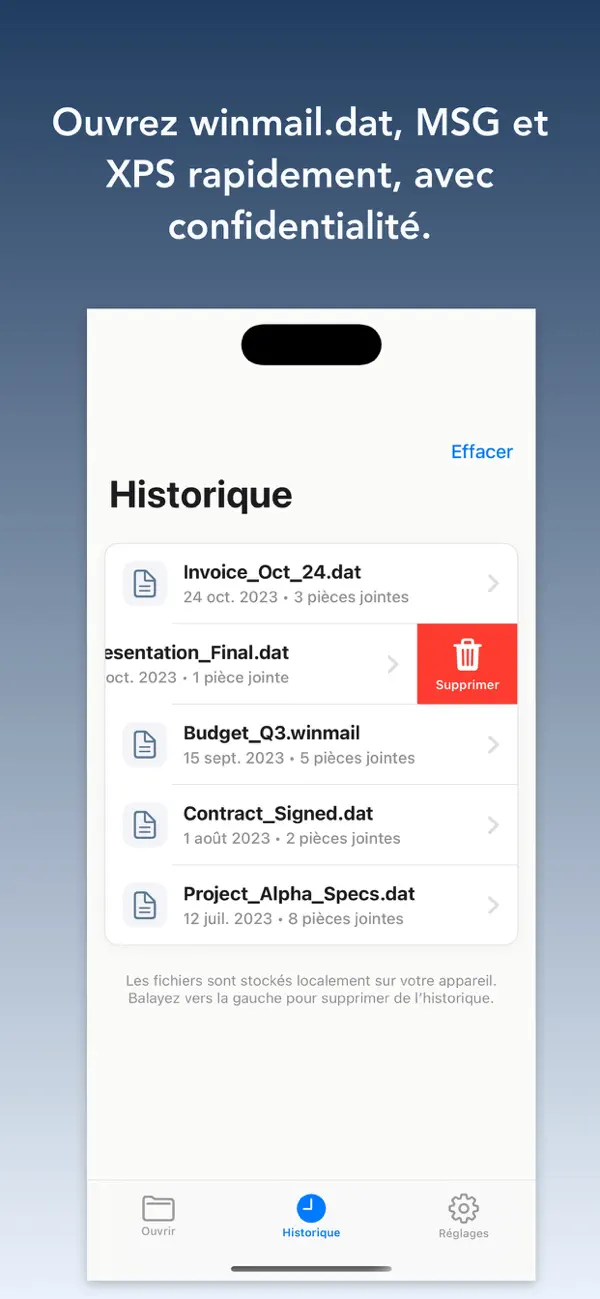 Screenshot #3 pour Winmail.dat Opener - Lecteur