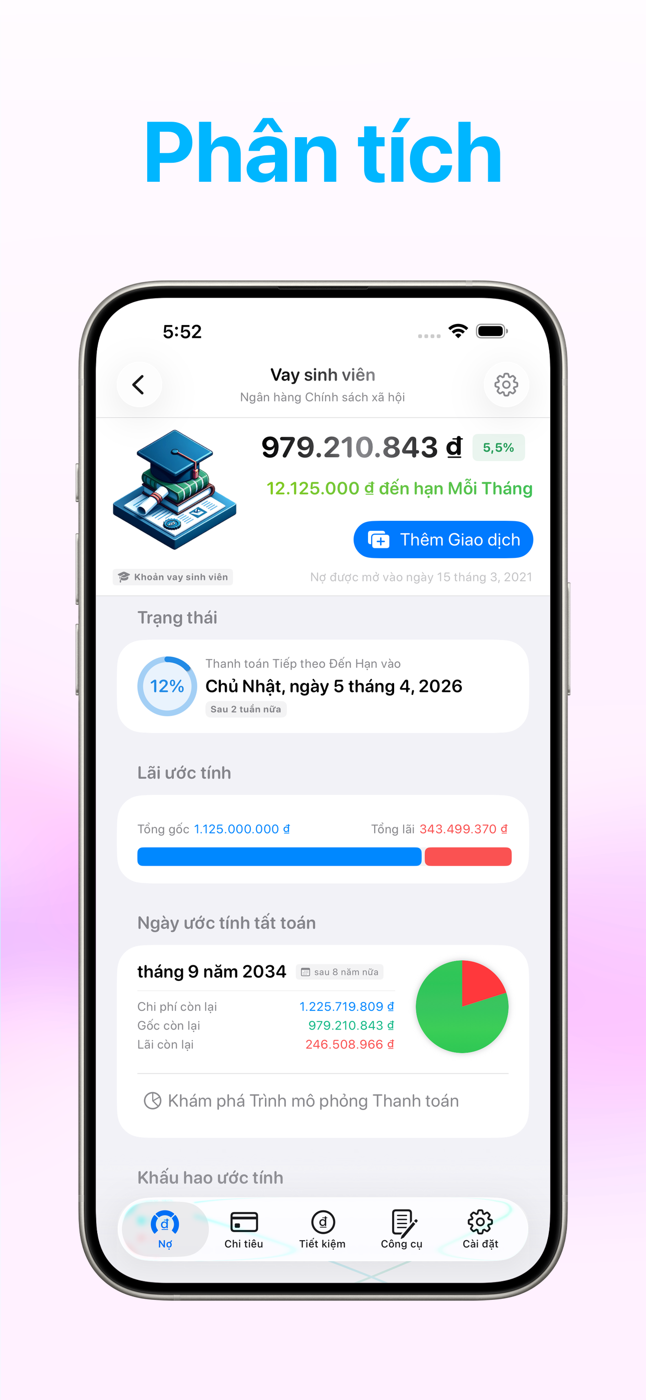 Biết ngày trả hết nợ thực sự