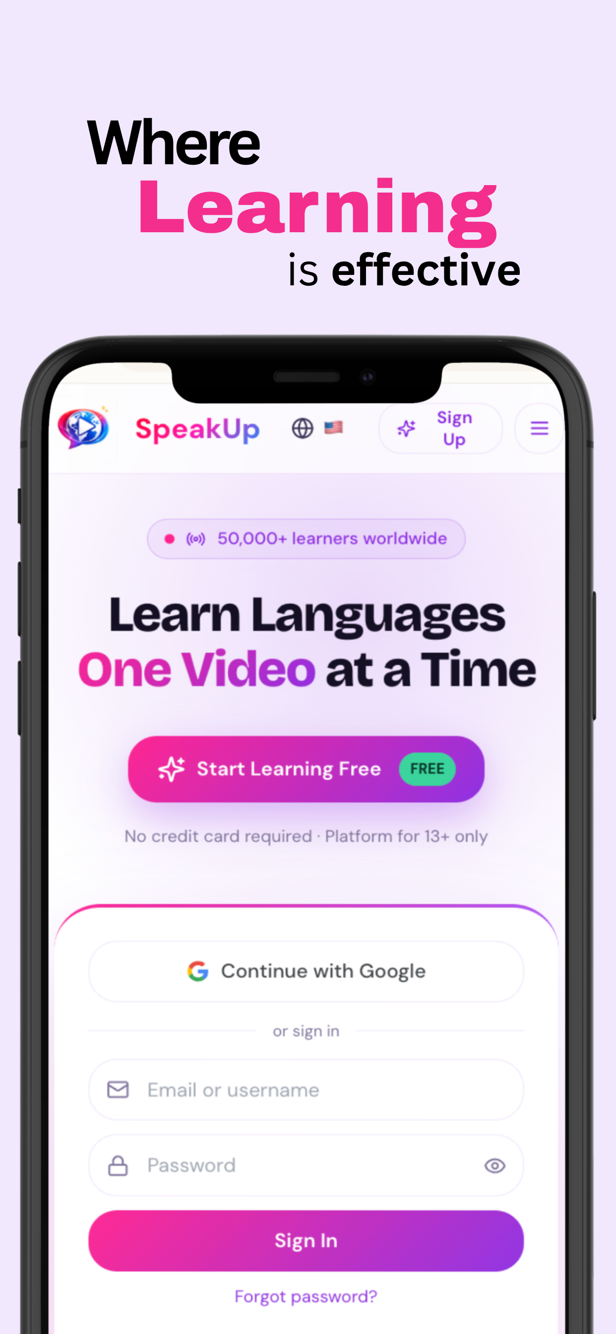 SpeakUp - Videos, Learn & LIVE