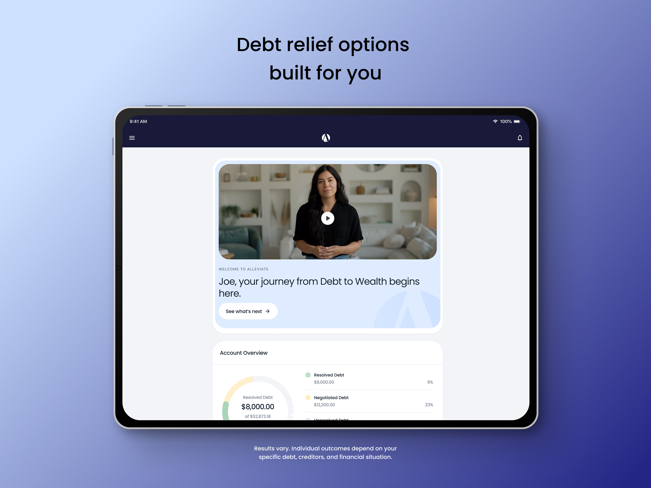 Alleviate: Real Debt Relief