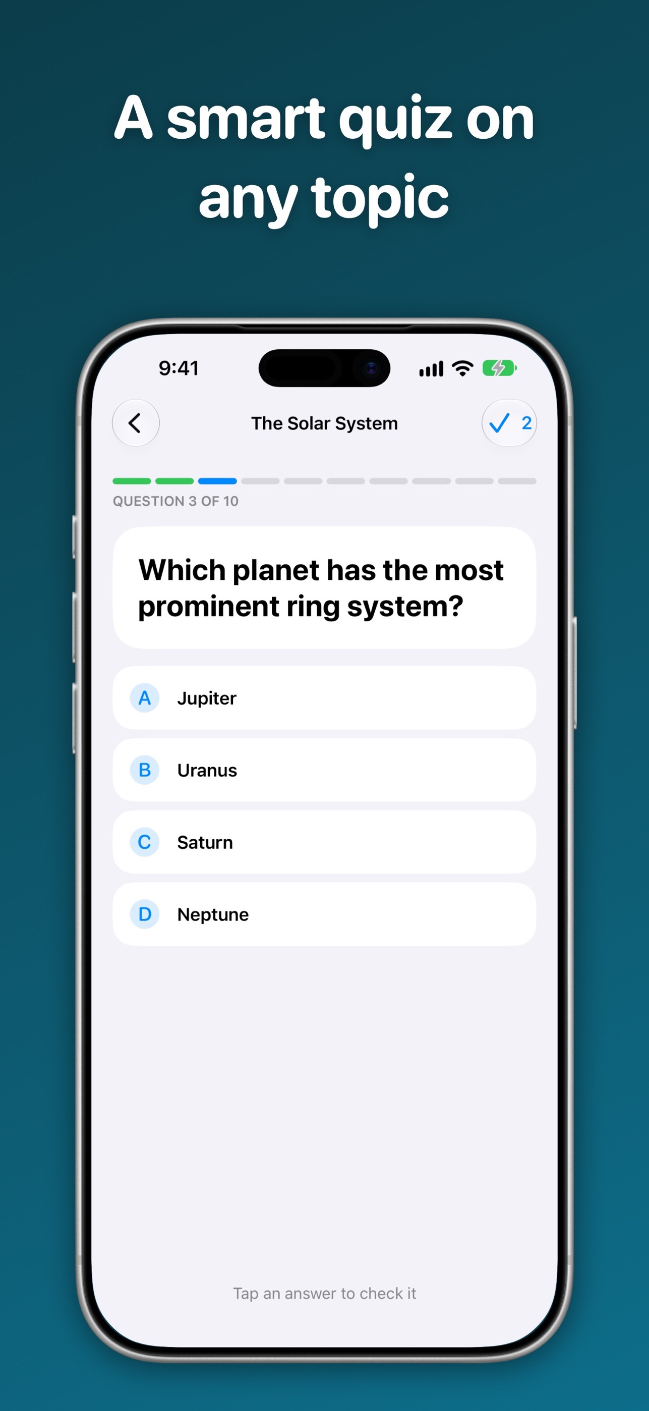 Screenshot 1 of Inquizitive: Smart AI Quiz
