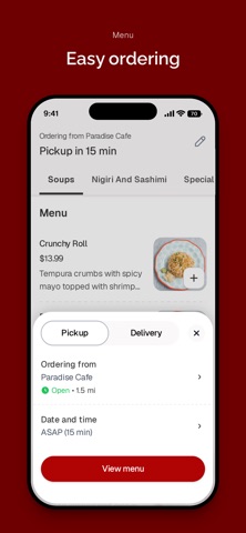Paradise Cafe To Go iPhone screenshot