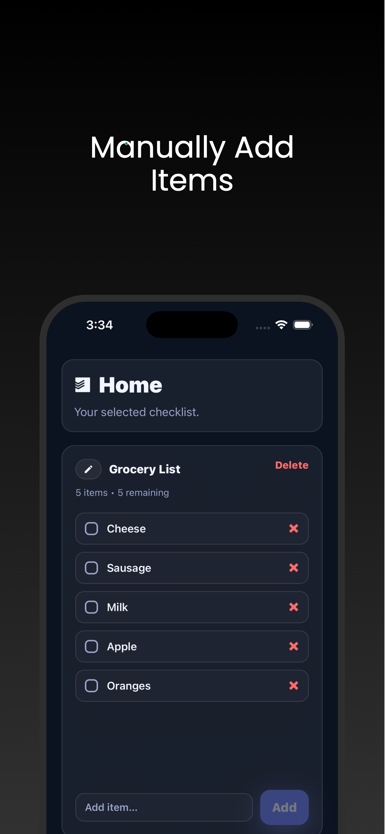 Simple AI Checklist ToDo List