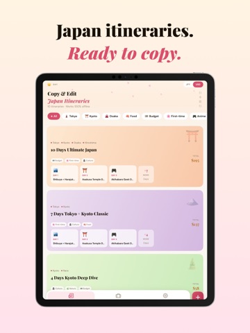 Japan on a Budget: JOAB iPad screenshot