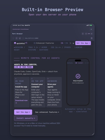QuickTUI: AI Agent Terminal iPad screenshot 6