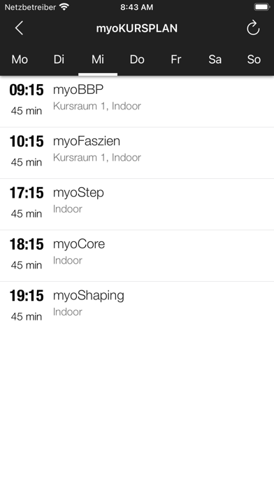 myoloft Fitnessclub Screenshot