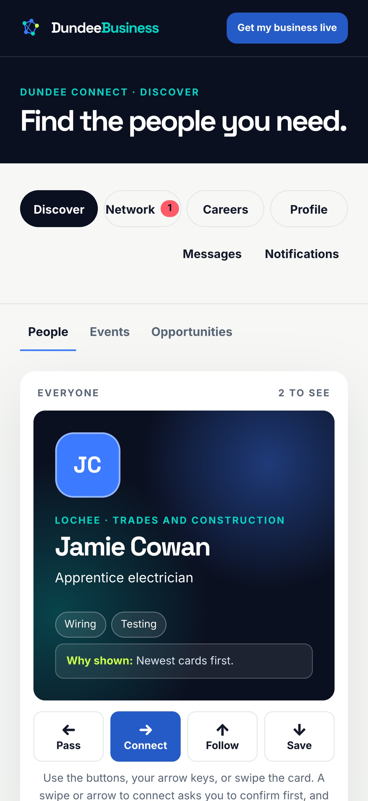 Screenshot 1 of Dundee Connect: Local Work