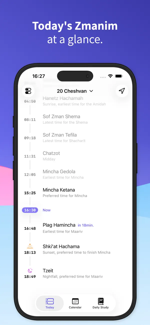 #2. Zmanim Pro (iOS) Ved: Saadia Carbis