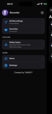 White Noise Recorder iPhone screenshot