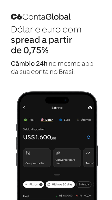 Screenshot #2 pour C6 Bank: Cartão, conta e mais!