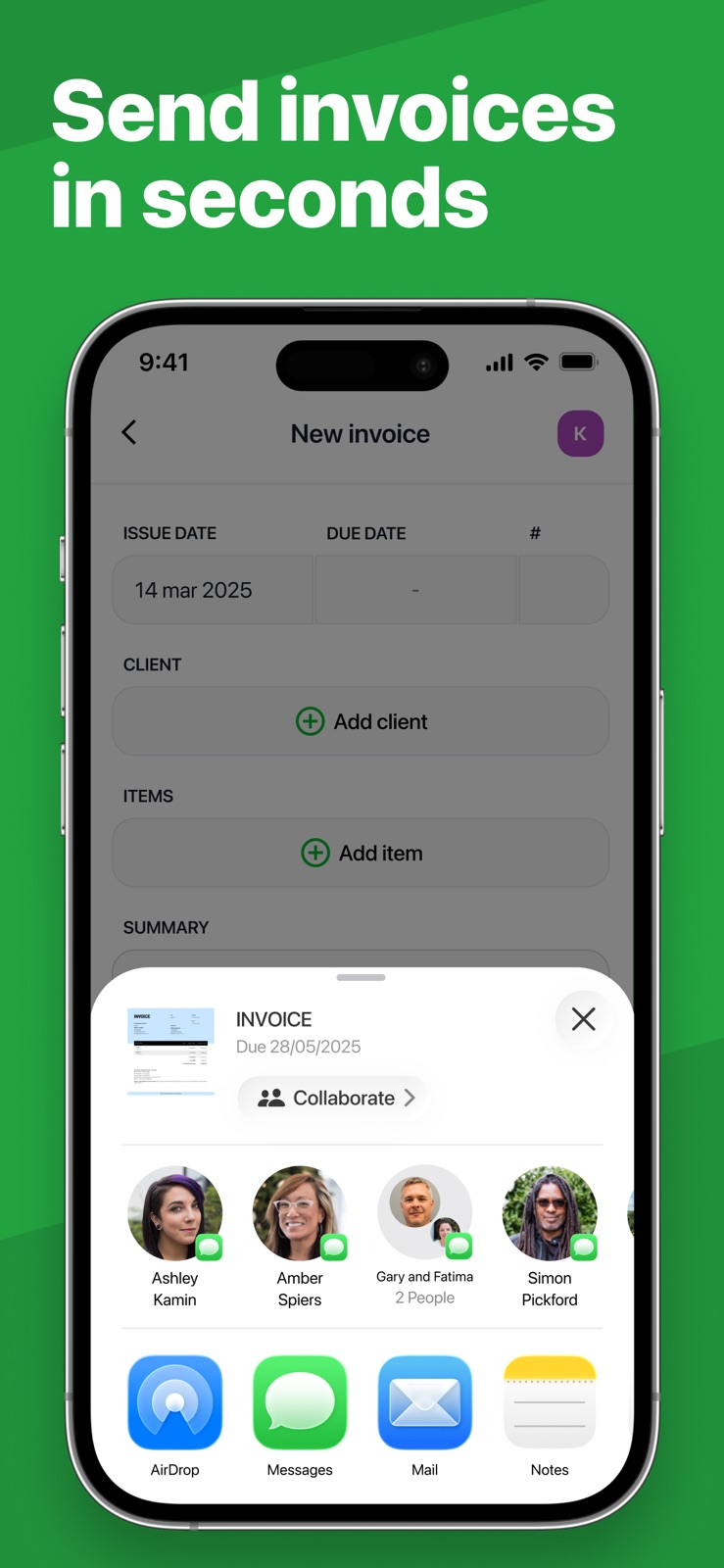 Invoice maker‎ iphone screenshot 4