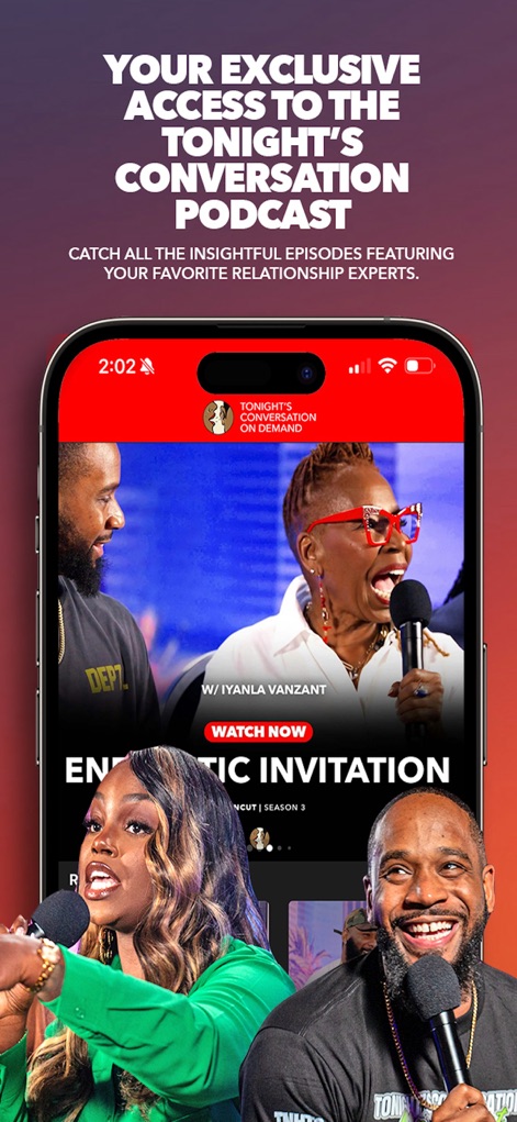 Tonight's Conversation - This tool provides users with exclusive content featuring top relationship experts like Iyanla Vanzant, directly accessible from the main video player interface.