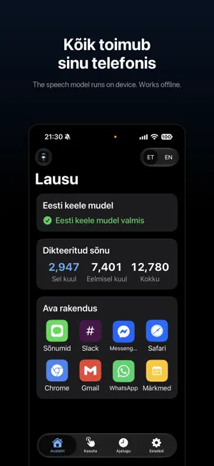 Lausu: eesti dikteerimine screenshot 3
