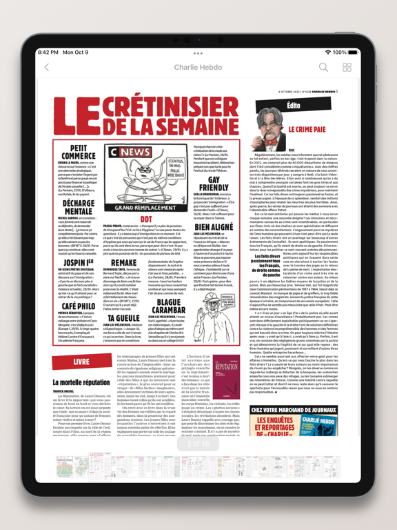 Charlie Hebdo. iPad app afbeelding 4