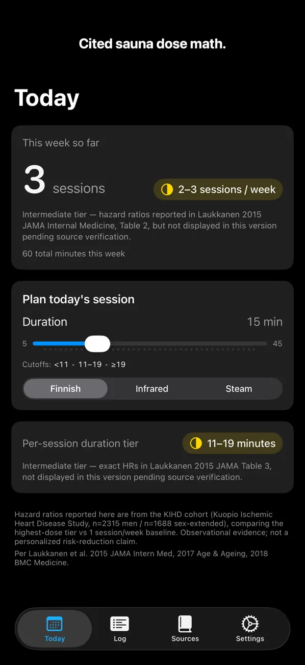 Screenshot #1 pour Steam: Sauna Dose Calc