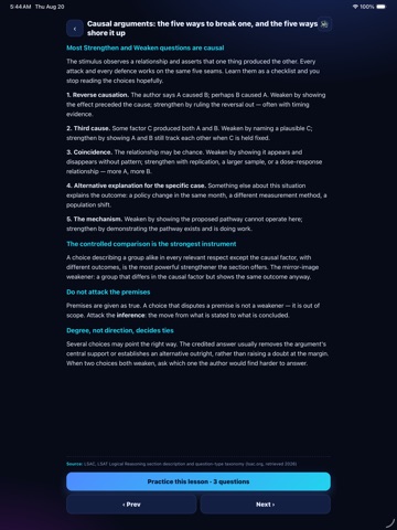 LSAT Ready iPad screenshot