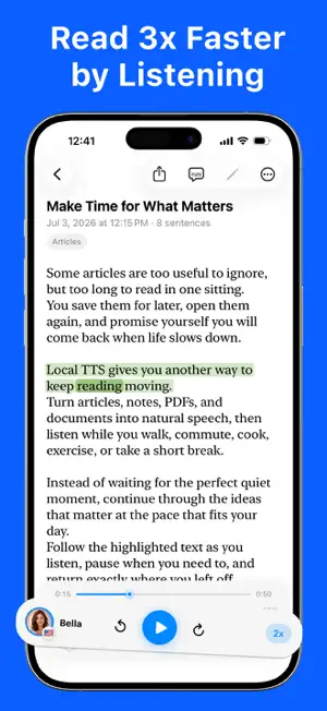 Local TTS - AI Voice Reader screenshot 1