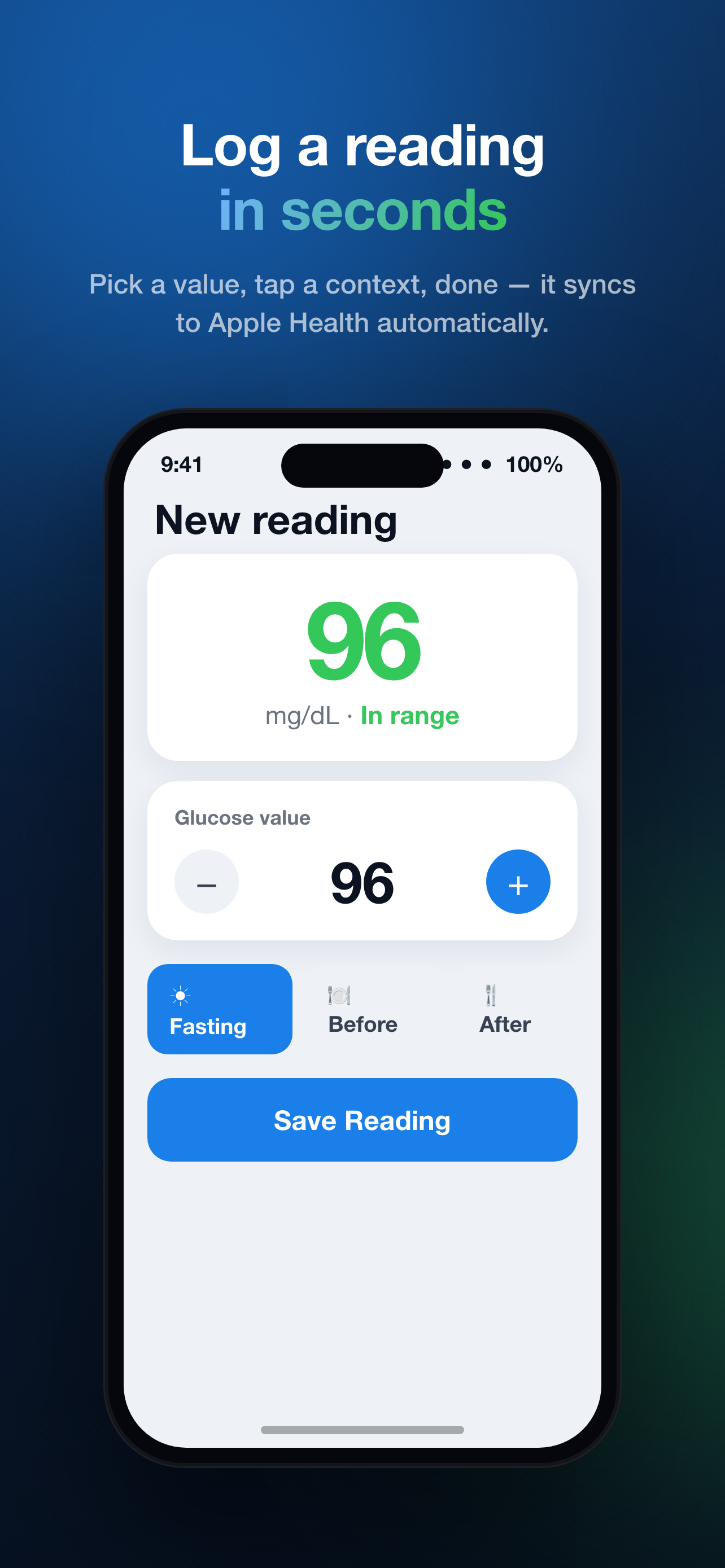 GlucoWrist - Glucose Tracker screenshot 4