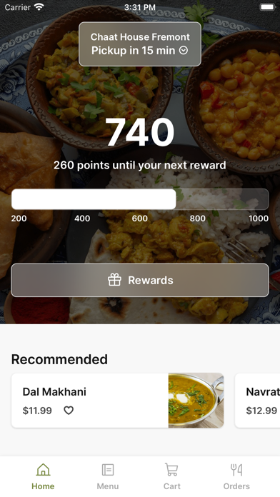 Chaat House Indian Food iPhone screenshot 1 - Food & Drink app