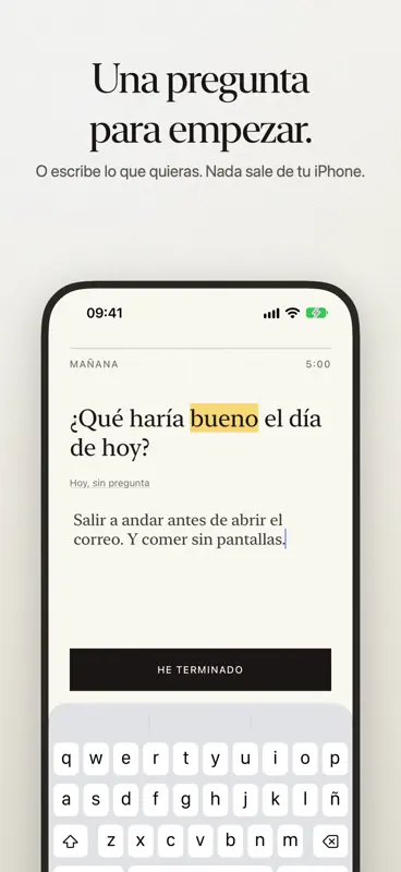Cinco: journaling en 5 minutos screenshot 2 of 6