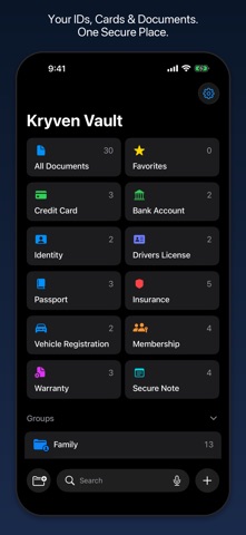 Kryven Vault - ID & Doc Wallet Screenshot 1 of 10